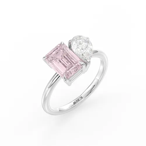 טבעת אמרלד ורוד וטיפה