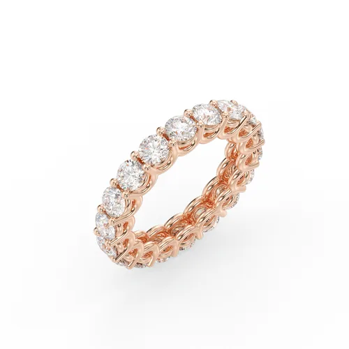 טבעת יהלומים עגולים