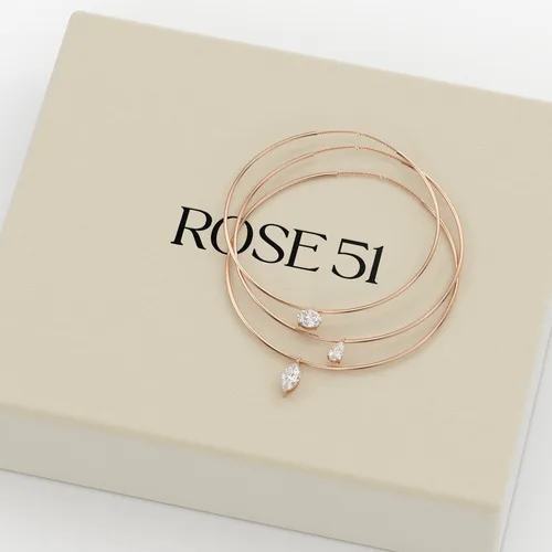 שרשרת קשיחה בשיבוץ יהלום 2ct